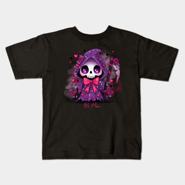 Valentine Grim Reaper Kids T-Shirt by H. R. Sinclair