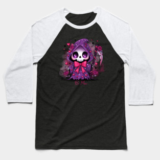 Valentine Grim Reaper Baseball T-Shirt