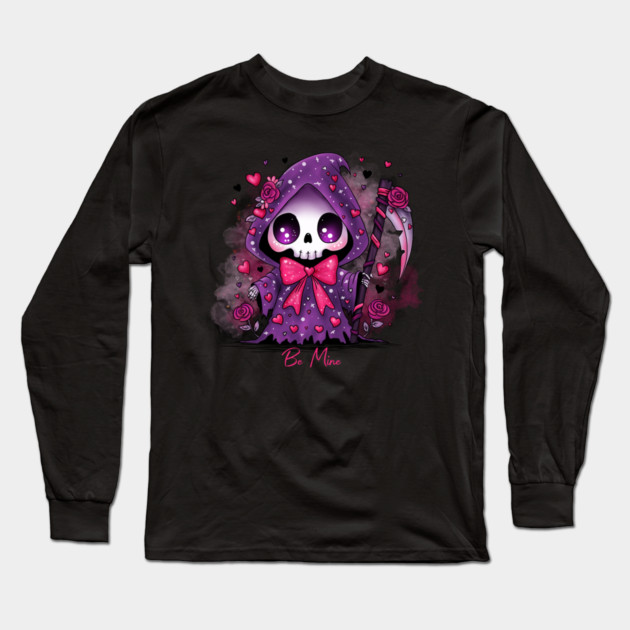 Valentine Grim Reaper Long Sleeve T-Shirt by H. R. Sinclair