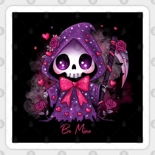 Valentine Grim Reaper Sticker by H. R. Sinclair