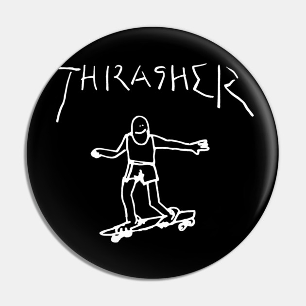 Thrasher Guy Pin by Shit Post Hero