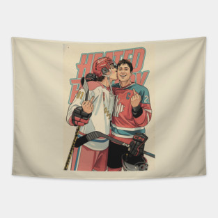 KISSING heated rivalry Tapestry