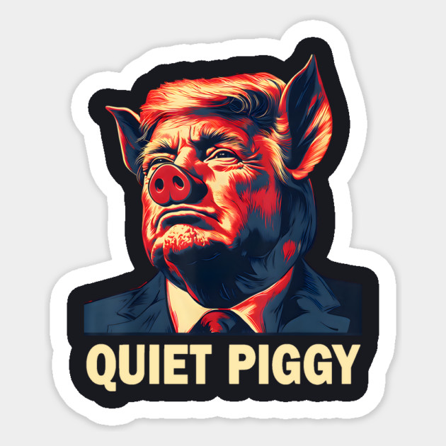 Quiet Piggy Sticker by Charles's Store 8