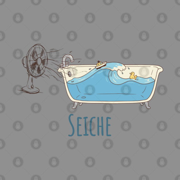 Seiche: the definition of Seiche in a cute cartoon by Luxinda