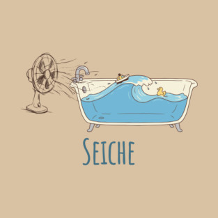 Seiche: the definition of Seiche in a cute cartoon T-Shirt