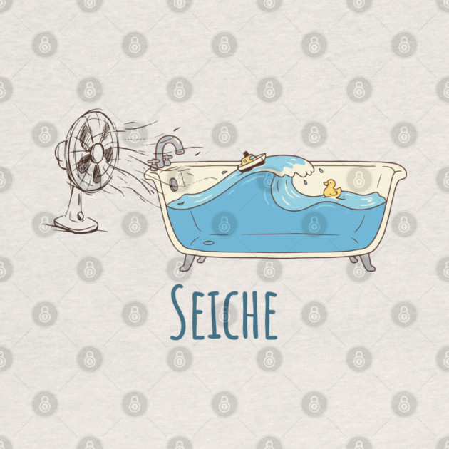 Seiche: the definition of Seiche in a cute cartoon by Luxinda