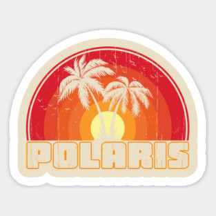 Polaris - Vintage Retro in Sunset Sticker