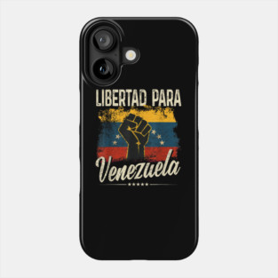 Libertad para Venezuela Support Flag Shirt for Men Women Phone Case