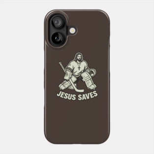Jesus-Saves-Hockey-Goalie Phone Case