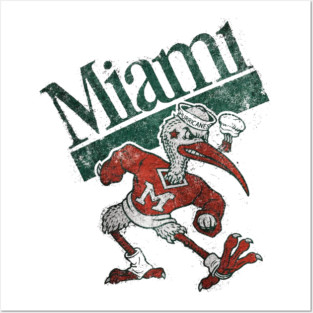 Vintage Miami Hurricanes Ibis – Retro Gritty Art Posters and Art