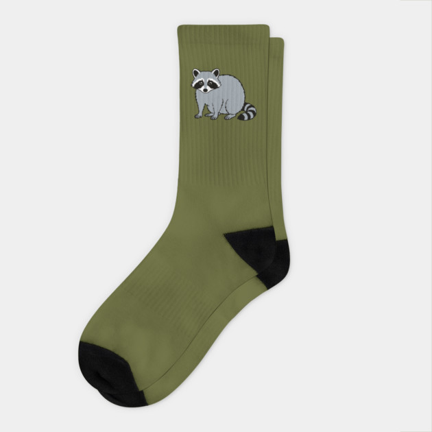 Raccoon — Subtle Funny Wildlife Socks by DonWillisJrArt