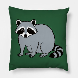 Raccoon — Subtle Funny Wildlife Pillow