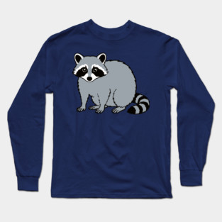 Raccoon — Subtle Funny Wildlife Long Sleeve T-Shirt