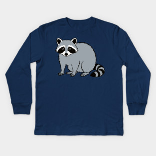 Raccoon — Subtle Funny Wildlife Kids Long Sleeve T-Shirt