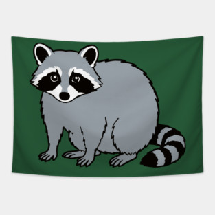 Raccoon — Subtle Funny Wildlife Tapestry