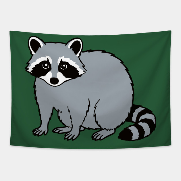 Raccoon — Subtle Funny Wildlife Tapestry by DonWillisJrArt
