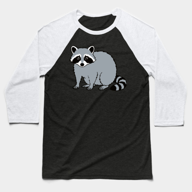 Raccoon — Subtle Funny Wildlife Baseball T-Shirt by DonWillisJrArt