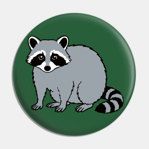 Raccoon — Subtle Funny Wildlife Pin by DonWillisJrArt