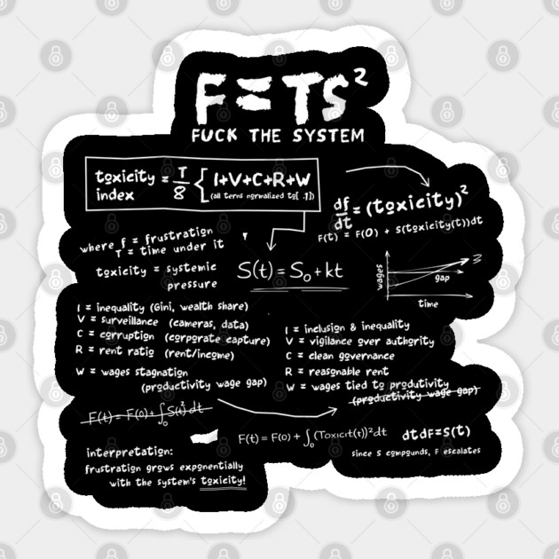 TOXICITY Sticker by artslaves