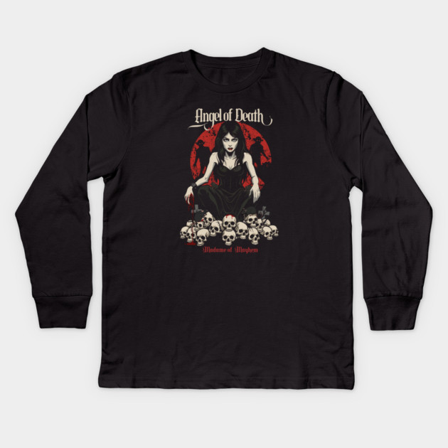 ANGEL OF DEATH Kids Long Sleeve T-Shirt by artslaves