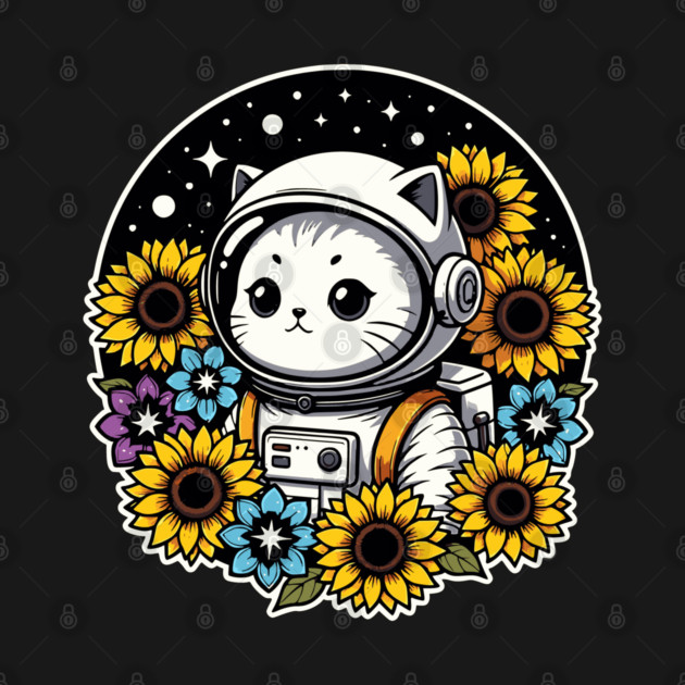 Cosmic Sunflower Kitten by Pixel Threads 