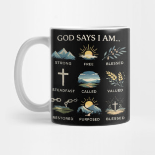 God Says I Am Christian Affirmation Design Mug