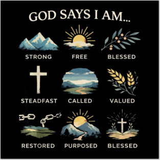 God Says I Am Christian Affirmation Design Posters and Art
