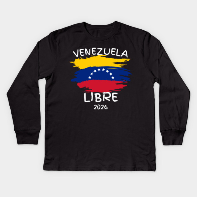 Venezuela Libre Kids Long Sleeve T-Shirt by The WYLD Tribe