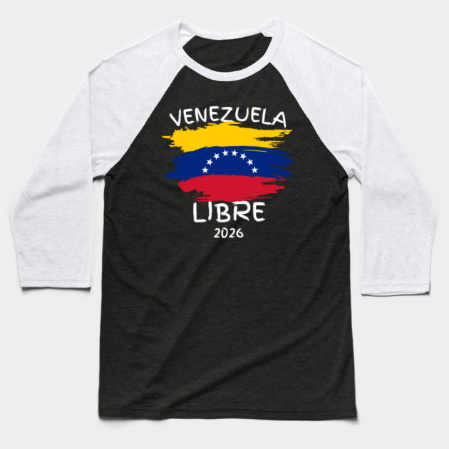 Venezuela Libre Baseball T-Shirt by The WYLD Tribe
