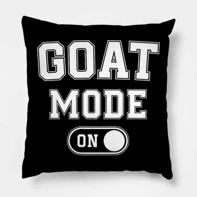 Goat Mode On Funny Mountain Climber Pillow by yangho