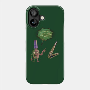 Funny Nail Salon Cartoon Humor Phone Case