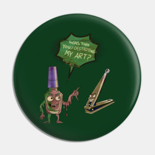 Funny Nail Salon Cartoon Humor Pin