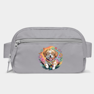 Jackapoo – Happy Floral Boho Dog Art Bag