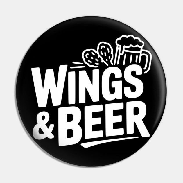 Wings and Beer Pin by Frank Ring