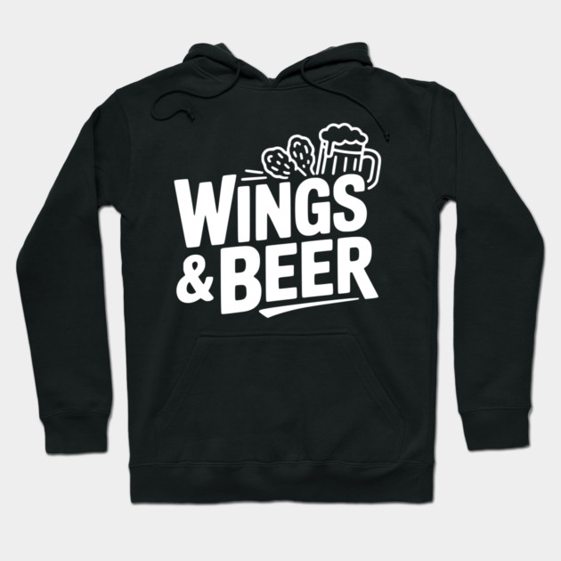 Wings and Beer Hoodie by Frank Ring