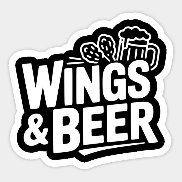 Wings and Beer Magnet by Frank Ring