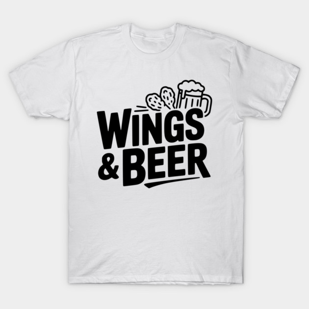 Wings and Beer T-Shirt by Frank Ring