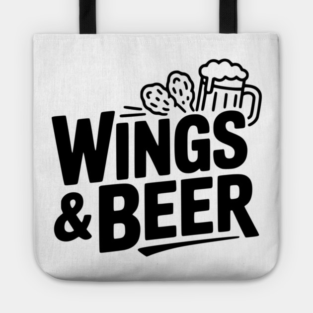 Wings and Beer Tote by Frank Ring