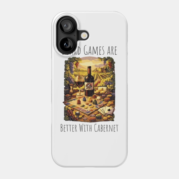 Board Games are better with Cabernet vintage design Phone Case by Joaddo