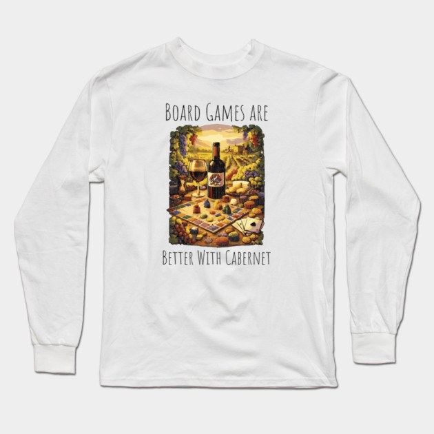 Board Games are better with Cabernet vintage design Long Sleeve T-Shirt by Joaddo