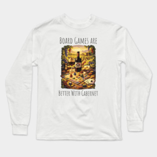 Board Games are better with Cabernet vintage design Long Sleeve T-Shirt