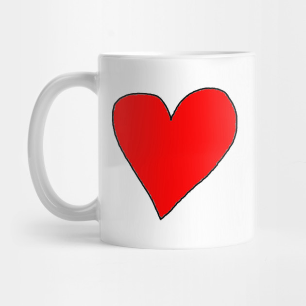 Red Love Heart by Creatifly Graphic Tees