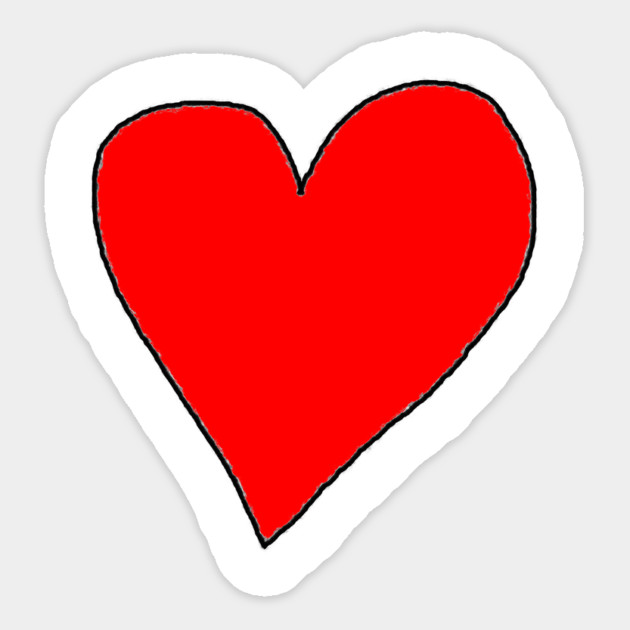 Red Love Heart Magnet by Creatifly Graphic Tees