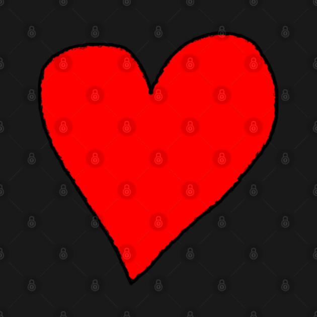 Red Love Heart by Creatifly Graphic Tees