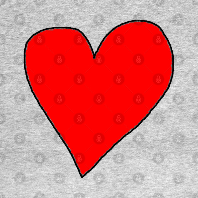 Red Love Heart by Creatifly Graphic Tees