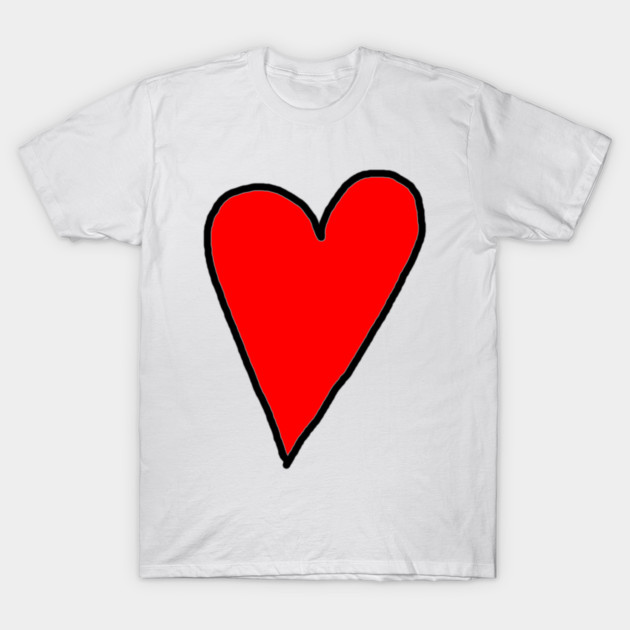 Red Heart T-Shirt by Creatifly Graphic Tees