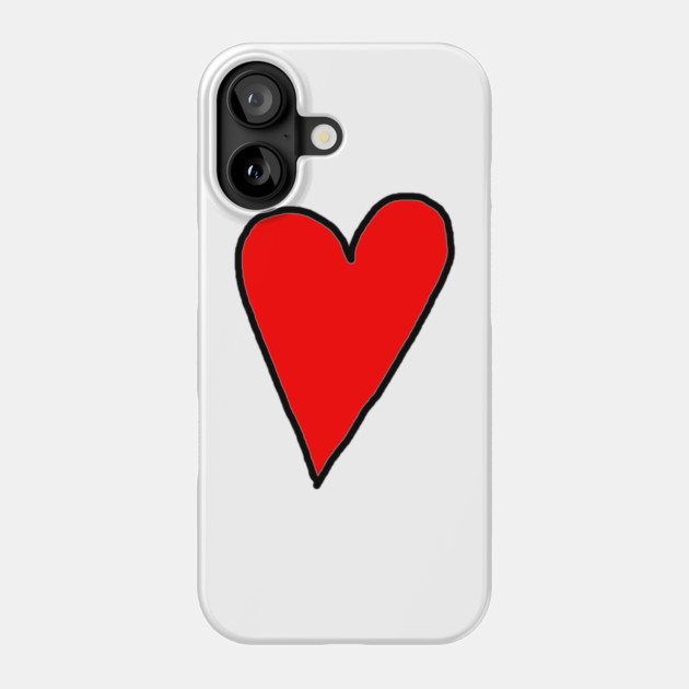 Red Heart Phone Case by Creatifly Graphic Tees