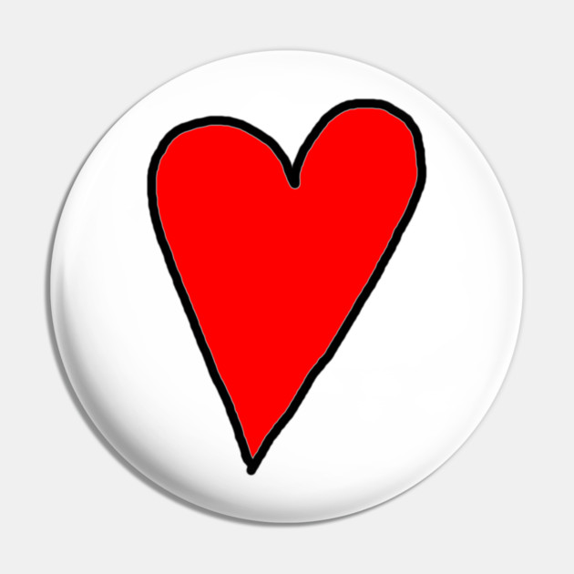 Red Heart Pin by Creatifly Graphic Tees