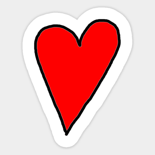 Red Heart Magnet by Creatifly Graphic Tees