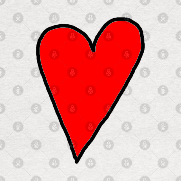Red Heart by Creatifly Graphic Tees